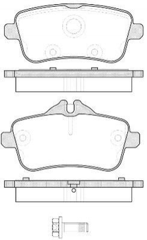 Тормозные колодки REMSA 150300 Mercedes A-Class, GLE-Class, M-Class, CLA-Class, GL-Class, GLA-Class, GLS-Class A0074209020, A0074207820, A0064206820