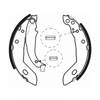 Гальмівні колодки ABE C0P003ABE Peugeot 306; Citroen Xsara 424124, 424172, 4241E5