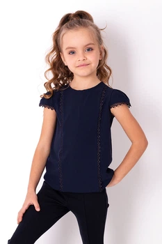 Блузка для дівчинки Mevis синя 3729-03 116 см