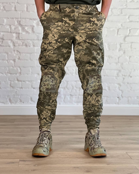 Тактические брюки рип-стоп с флисовой подкладкой с наколенниками Пиксель XXXL