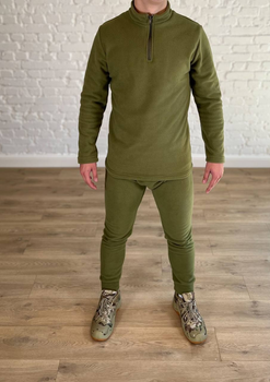 Тактичний костюм пуловер + штани осінній олива XL