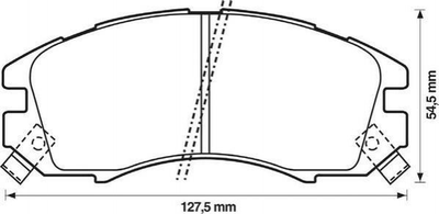 Гальмівні колодки Jurid 572275J Subaru Legacy, Impreza 26296AA000, 26296AA020, 26296AA040