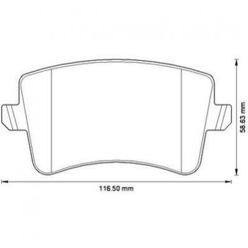 Тормозные колодки Jurid 573259J Audi A4, A5, Q5, Allroad 8K0698451, 8K0698451A, 8K0698451B