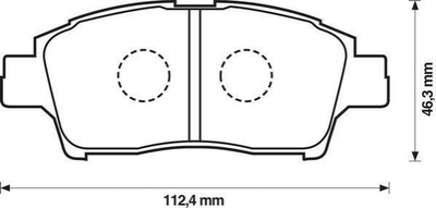 Гальмівні колодки Jurid 572404J Toyota Yaris 04465YZZF4, 0446552140, 0446552130