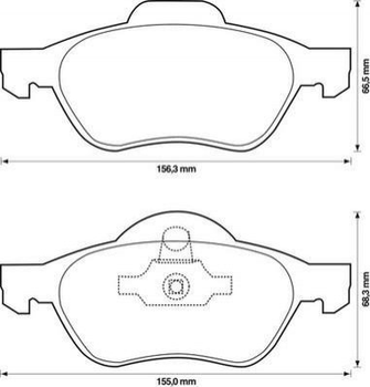 Колодки гальмові Jurid 573243J Renault Megane, Laguna, Scenic, Grand Scenic, Clio, Latitude 410605055R, 410600011R