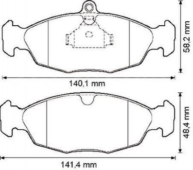 Тормозные колодки Jurid 571924J Opel Astra, Vectra, CORSA, Combo; Daewoo Nexia, Lanos; Zaz Sens 11046948372, 1605455, 1605087