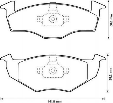 Тормозные колодки Jurid 571915J Seat Toledo, Cordoba, Ibiza; Volkswagen Polo, Golf, Vento 1H0698151A, 1HO698151A