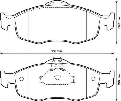 Тормозные колодки Jurid 571832J Ford Mondeo, Scorpio 1095201, 1096942, 1073731