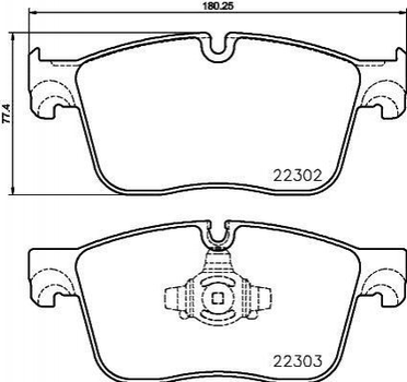 Колодки гальмові TEXTAR 2230201 Jaguar XE, XF T2H16147, T2H21043, J9D1118