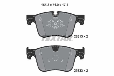 Гальмівні колодки TEXTAR 2281301 Peugeot 3008; Opel Grandland X 1623162380, 1636925480, 1667817080