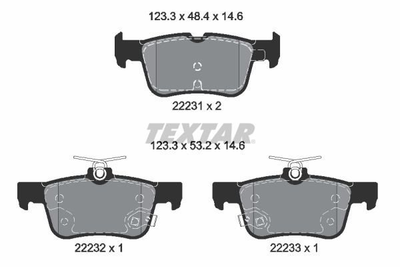 Колодки гальмові TEXTAR 2223103 Ford Kuga, Galaxy, Mondeo, S-Max 2247444, 2367295, 2379248