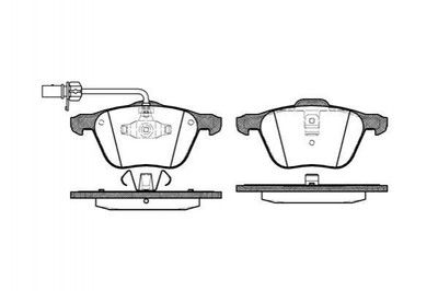 Тормозные колодки ROADHOUSE 2836.02 Volkswagen Transporter, Sharan; Ford Galaxy 1133446, 1205696, 1237133