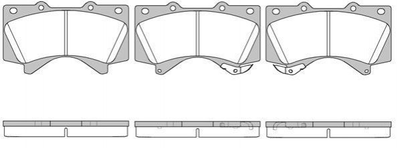 Гальмівні колодки ROADHOUSE 21271.02 Toyota Sequoiva, Land Cruiser; Lexus GX, LX 04465YZZR2, 0446560300, 0446560280