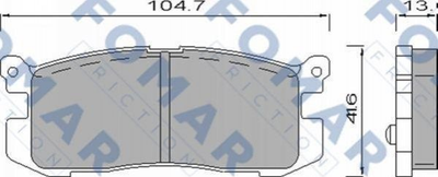 Тормозные колодки FOMAR FO 420581 Mazda 626 3395842, 3975890, E92Z2200A