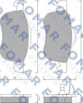 Тормозные колодки FOMAR FO673481 Volvo V70, S80, XC70, S60 2724011, 274335, 272401