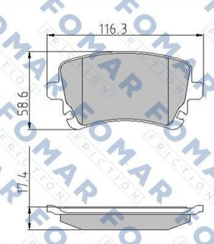 Тормозные колодки FOMAR FO815281 Audi A8, A6, A4, Allroad; Volkswagen Transporter, Multivan 4B3698451, 4B3698451A, 4E0698451