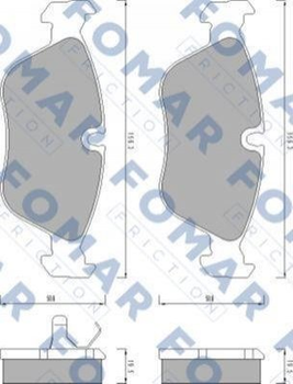 Тормозные колодки FOMAR FO457481 Volvo C70, V70 2715878, 271859, 271587