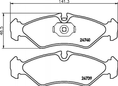 Тормозные колодки MINTEX MDB3016 Mercedes Sprinter; Volkswagen LT 0024203820, 0024205620, 0024206920