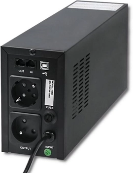 UPS Qoltec Monolith 800VA (480W) Black (5901878539522)