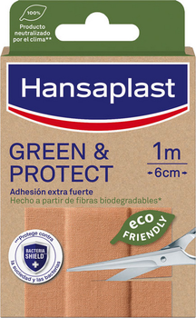 Пластир Hansaplast Green & Protect 1 м x 6 см 10 шт (4005800303807)