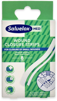 Пластир Salvelox Suture Strips Assorted 8 шт (7310610026189)