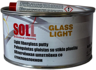 Шпаклевка со стекловолокном 1.0 кг SOLL Glass Light (мягкая, зеленая)