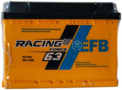 Аккумулятор 63 обратная (+ справа) 620A Premium START-STOP EFB Force Racing (2000002516910)