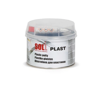 Шпаклевка для пластика 1.0 кг SOLL Plast (темно-серая)