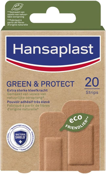 Пластырь Hansaplast Green & Protect 6 x 7 см 20 шт (4005800304200)