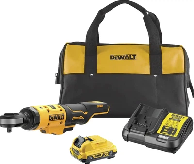 Akumulatorowy bezszczotkowy klucz kątowy z grzechotką DeWALT DCF503D1 (5035048789391)