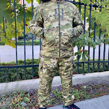 Чоловічий Костюм SoftShell на подвійному флісі / Утеплений комплект Куртка + Штани мультикам розмір XL