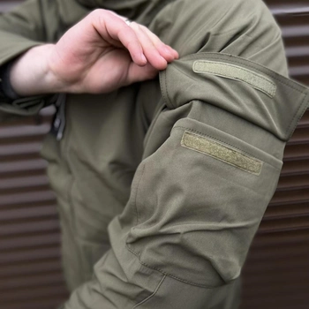 Мужская водонепроницаемая Куртка 2в1 HAN-WILD G8 Softshell со съемной флисовой подкладкой олива размер S