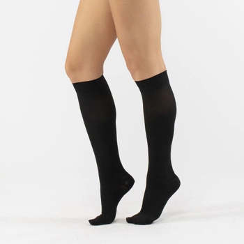 Компрессионные медицинские носки подколенные Ortenza с закрытыми пальцами класс 2 Черные 5201-К ORT размер 4 (2000444183718)