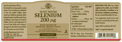 Suplementy diety Solgar Selenium 200 mcg 50 tabletek (0033984025561)