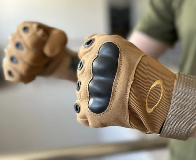 Тактические полнопалые перчатки Tactic армейские перчатки с защитой костяшек размер XL цвет Койот (pp-coyote-xl)