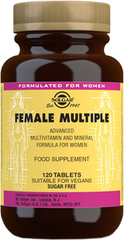 Дієтична добавка Solgar Female Multiple Multivitamin Minerals 120 таблеток (33984012059)