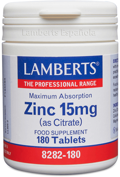 Дієтична добавка Lamberts Zinc 15 мг 180 таблеток (5055148404000)