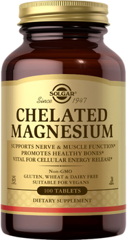 Suplment diety Solgar Chelated Magnesium 100 tabletek (33984007000)