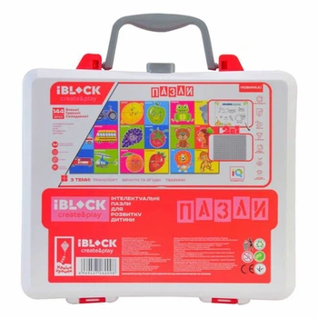 Игровой набор IBLOCK Пазл и доска для рисования 2 в 1 (PL-921-281) (10-577473)