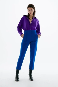 Фиолетовая рубашка зара zara - s
