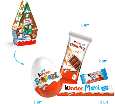 Набор Kinder Mini Mix Домик 76 г (80822141) – купить в Украине - ROZETKA.  Цены на Набор Kinder Mini Mix Домик 76 г (80822141) в Киеве, Харькове,  Днепре, Одессе, Львове, Запорожье, Виннице, Николаеве, Полтаве