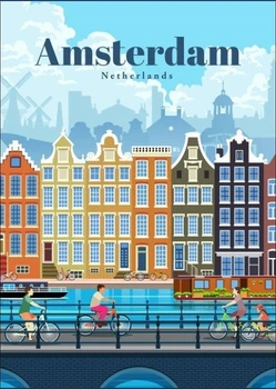 Металевий постер "Amsterdam", 25см*18см , p-103