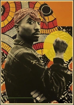 Металевий постер "Tupac", 25см*18см , p-094