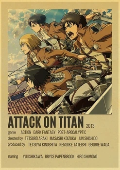 Металевий постер "Attack on titan", 25см*18см , p-129