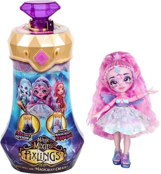 Кукла волшебная Magic Mixies Pixlings Unicorn Create and Mix Единорог в бутылочке с зельем, 16см