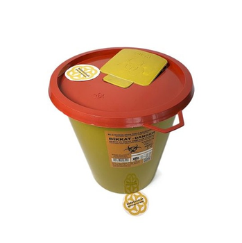 Контейнер для медицинских отходов 7 л, вторичный пластик, желтый