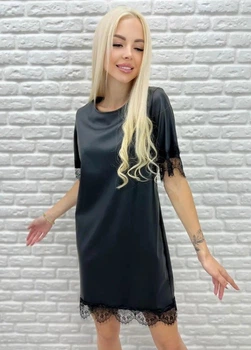 Плаття жіноче Fashion з екошкіри 42/44 чорний