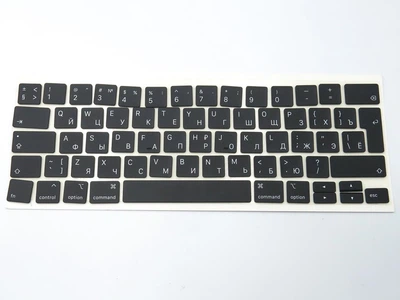 Комплект клавіш для клавіатури Apple MacBook Pro A2141 / A2289 / A2251 (2019, 2020) — чорні, розкладка RU, велика клавіша Enter