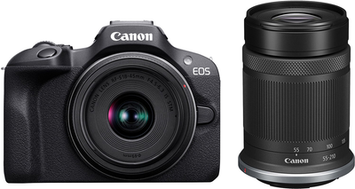 Фотоаппарат Canon EOS R100 RF 18-45mm + RF55-210mm Black (6052C036)