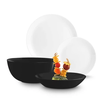Сервіз столовий Luminarc Diwali Black & White 19 пр (P4360)
